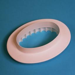 PME Plain Fluted Oval Plaque 165mm