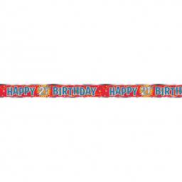 12 Foot Happy 21st Birthday Banner