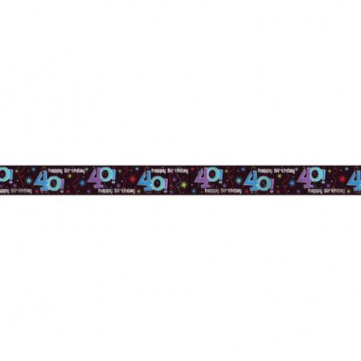 12 Foot Happy 40th Birthday Banner