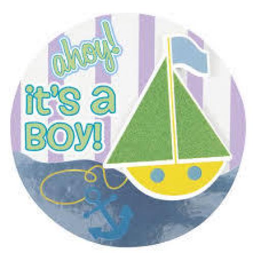 It s A Boy Baby Shower Badge