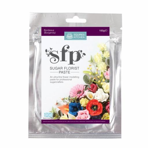 Squires Sugar Florist Paste (SFP) - Bordeaux (Burgundy) - 100g