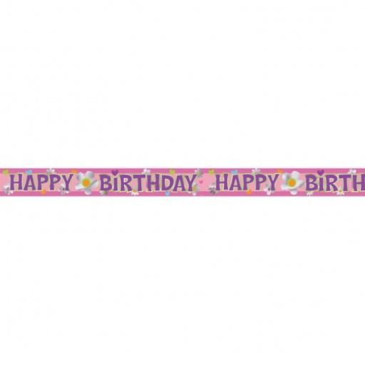 Happy Birthday Girl 4 Yard Banner