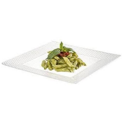 Essential Premium Range Clear Sq Plates 9.5in 10pc