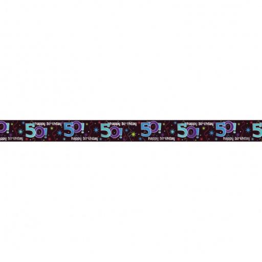 12 Foot Happy 50th Birthday Banner