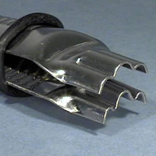 Triple Scallop Closed Plain Crimper 3/4in