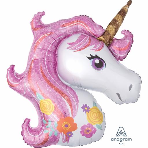 Magical Unicorn SuperShape Foil Balloon 33 x 29 inch