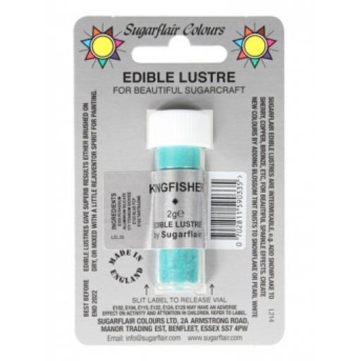 Sugarflair Edible Lustre Colour - Kingfisher 2g