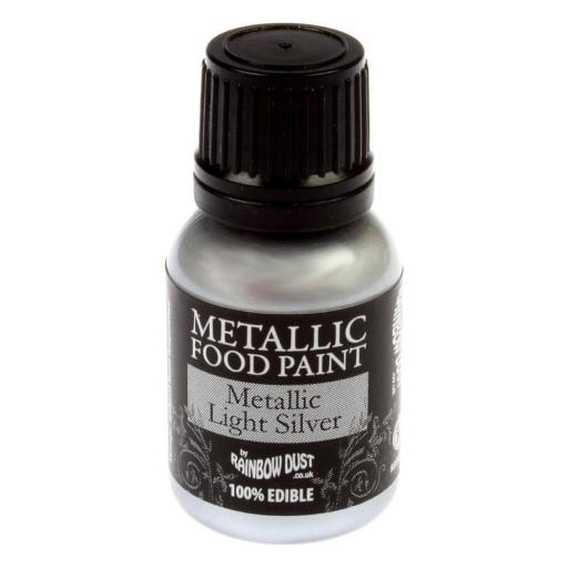 Rainbow Dust Metallic Llight Silver Paint 25m