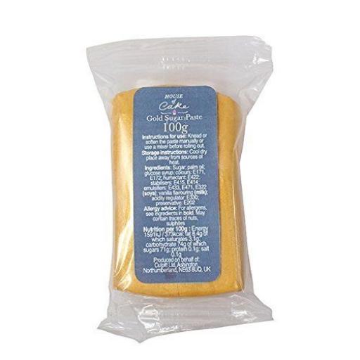 Culpitt Metallic Gold Sugar Paste 100g