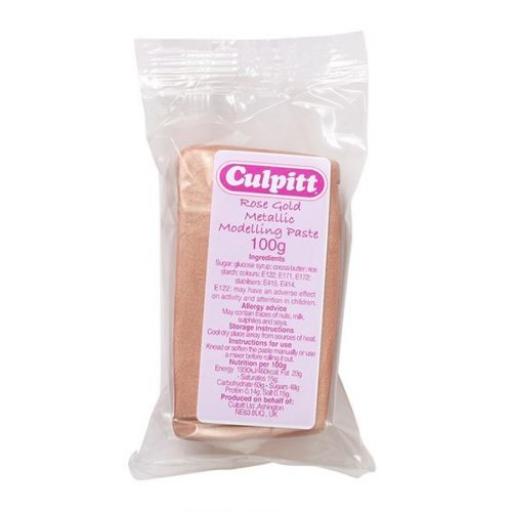 Culpitt Metallic Rose Gold Modelling Paste 100g