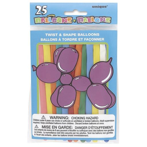 25pcs Assorted Colour Modelling Balloons