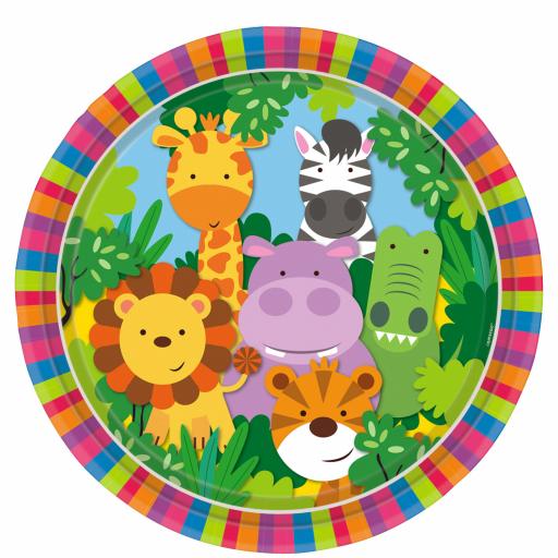 Jungle Friends Paper Plates 23cm