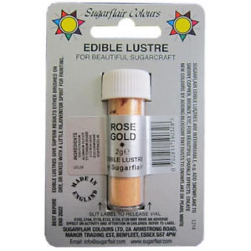 Sugarflair Edible Lustre - Rose Gold 2g