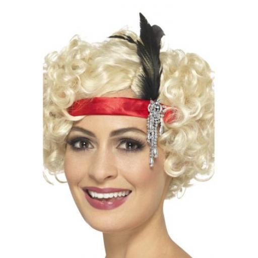 Red Satin Charleston Headband