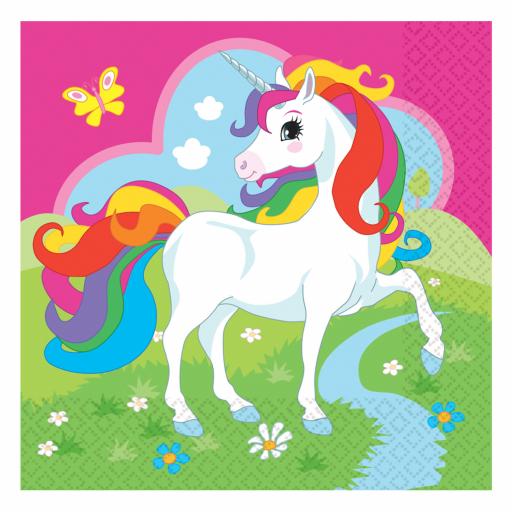 Unicorn Luncheon Napkins 33cm 2ply 20pcs