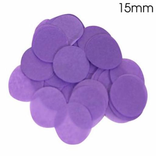 Tissue Paper Bio-degradable, Flame retardant Purple Confetti 14g 15mm