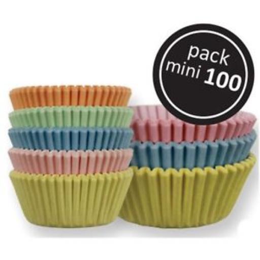 Pastel Mini Baking Cases 100pcs