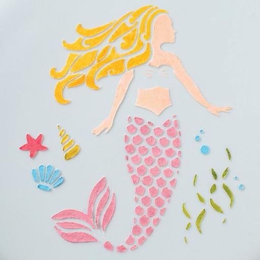 Cake Star Mermaid Stencil