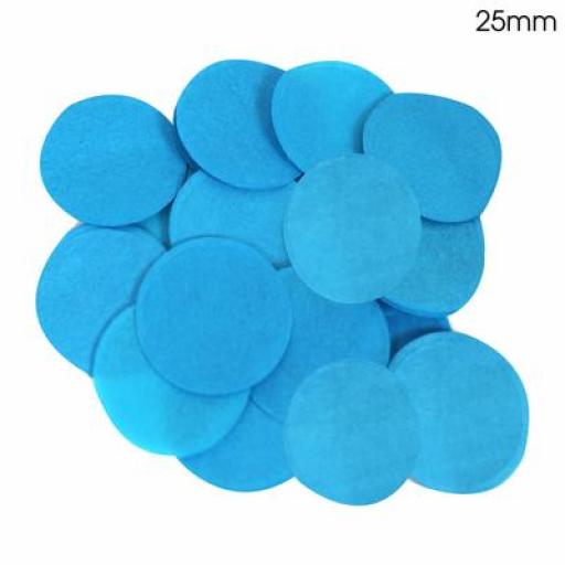 Tissue Paper Confetti Flame Retardant Round 25mm x 100g Turquoise