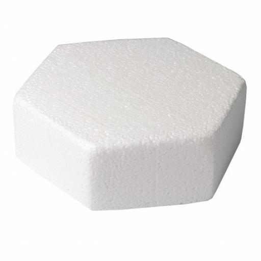 8x3" Hexagon Shape Cake Dummy - Rounded Edge