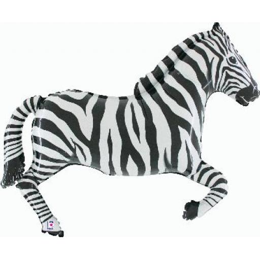 Zebra Foil Balloon 43in