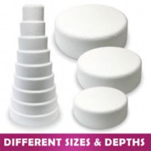 8x5" Round Cake Dummy - Rounded Edge