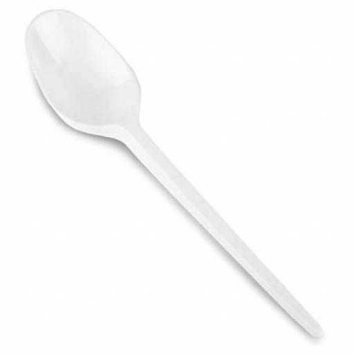 White Disp. Plastic Spoons 100/pkg