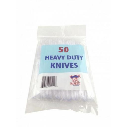 Heavy Duty Clear Plastic Knives 50 pk