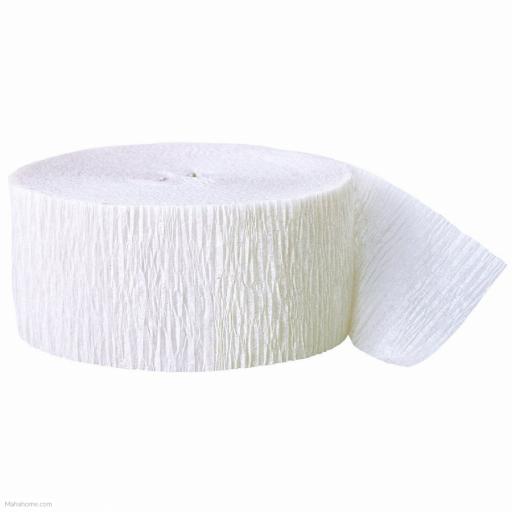 Crepe Streamer 81 ft White