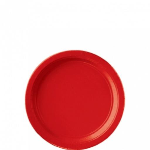 8 Apple Red Paper Plates 7 inch