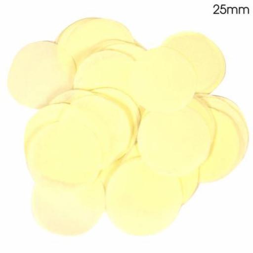 Tissue Paper Confetti  Round 25mm x 100g Ivory