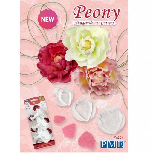 PEONY Flower Plunger Cutters Cake