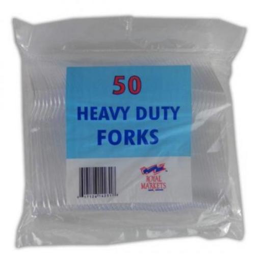 Heavy Duty Clear Plastic Forks 50/pkg