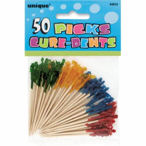 Unique Frilled Picks 50/pkg