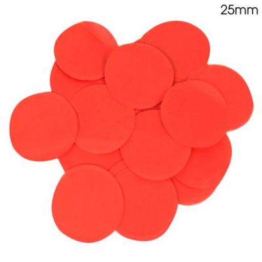 Tissue Paper Confetti Flame Retardant Round 25mm x 100g Red