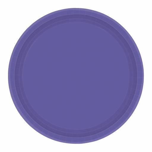 8 Purple Paper Plates 9"