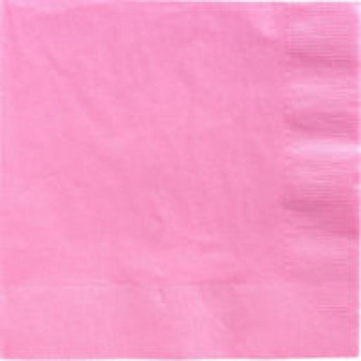 20 Light Pink Dinner Napkins 2ply/40cm