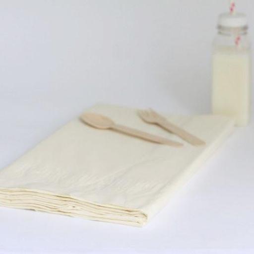 25 Vanilla cream Table Covers 90 x 90 cm