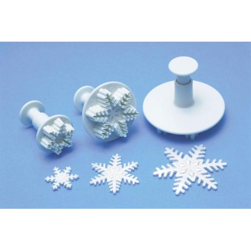 Snowflake Plunger Cutters Set 3/pkg