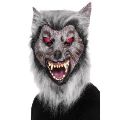 Adults Gray Were Prowler Wolf Full Mask Halloween