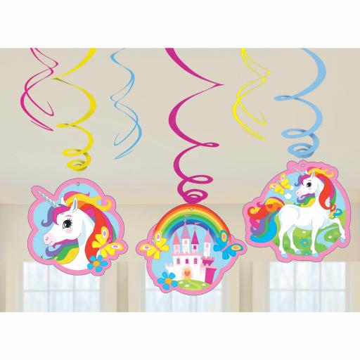 6 Unicorn Swirl Decoration