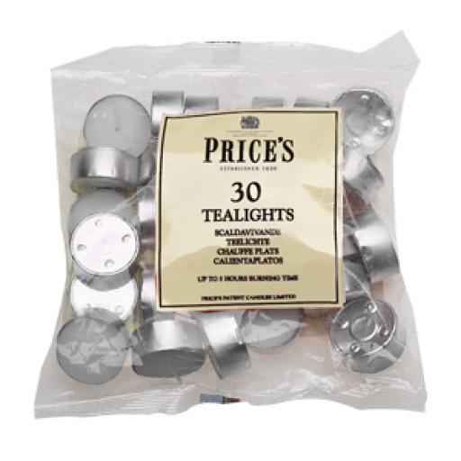 TEALIGHTS 30 PCS WHITE