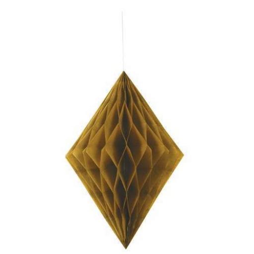 Honeycomb Hanging Decoration - Gold