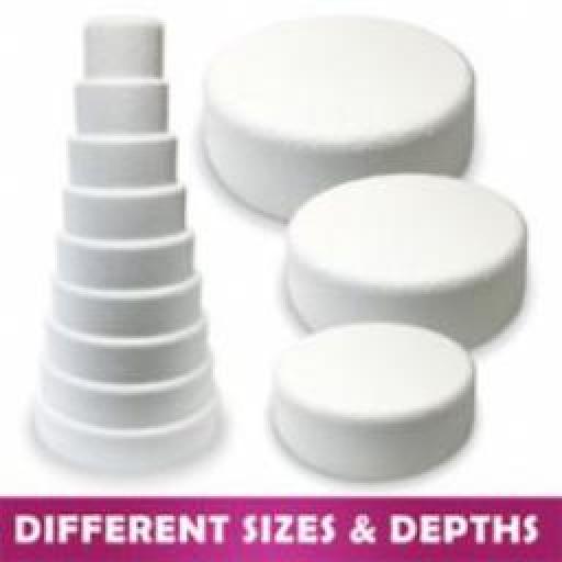 6x5" Round Cake Dummy - Rounded Edge