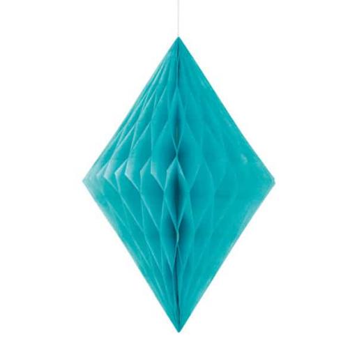 Honeycomb Hanging Decoration - Caribbean Teal