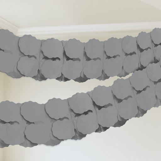 Paper Garland Silver 3.6m