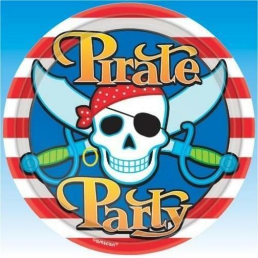 Party Pirate Party Plates 8pk Amscan