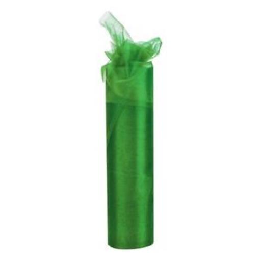 Snow Sheer Organza On Roll 29cmx25m Green