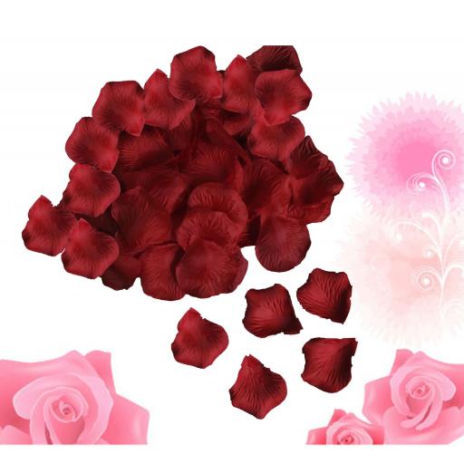 1000 Silk Rose Petals Red