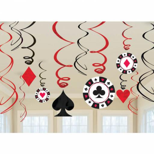 Casino Swirl Decorations